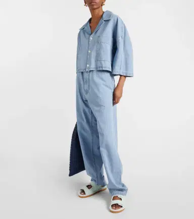 Bottega Veneta Cropped cotton denim shirt | Thumbnail 6 Bottega Veneta Cropped cotton denim shirt | Thumbnail 6