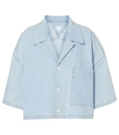 Bottega Veneta Cropped cotton denim shirt | Thumbnail 1 Bottega Veneta Cropped cotton denim shirt | Thumbnail 1