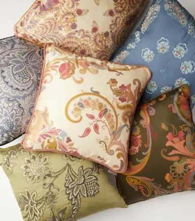 Etro Embroidered cotton satin cushion | Thumbnail 5