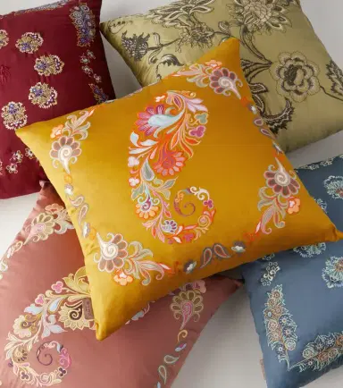 Etro Paisley embroidered cotton cushion | Thumbnail 5