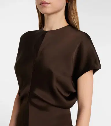Toteme Draped satin maxi dress | Thumbnail 3