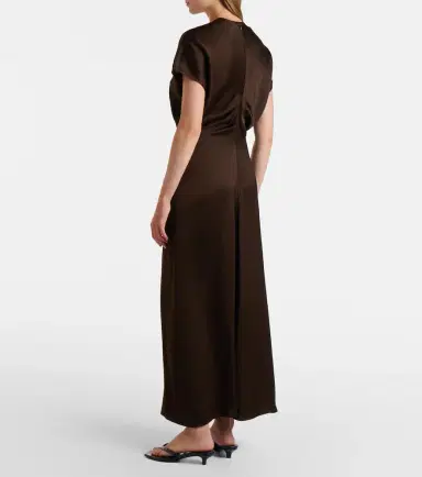 Toteme Draped satin maxi dress | Thumbnail 6