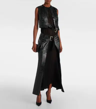 Junya Watanabe Snake-effect midi dress | Thumbnail 2 Junya Watanabe Snake-effect midi dress | Thumbnail 2