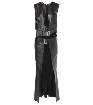 Junya Watanabe Snake-effect midi dress | Thumbnail 1 Junya Watanabe Snake-effect midi dress | Thumbnail 1