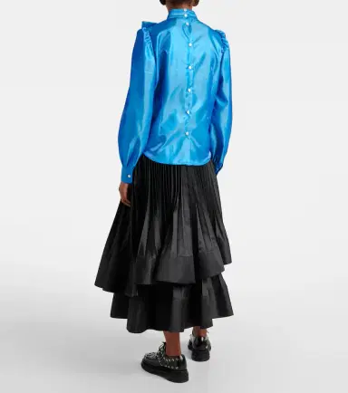 Noir Kei Ninomiya Bow-detail satin blouse | Thumbnail 2