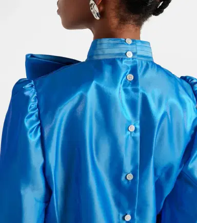 Noir Kei Ninomiya Bow-detail satin blouse | Thumbnail 3