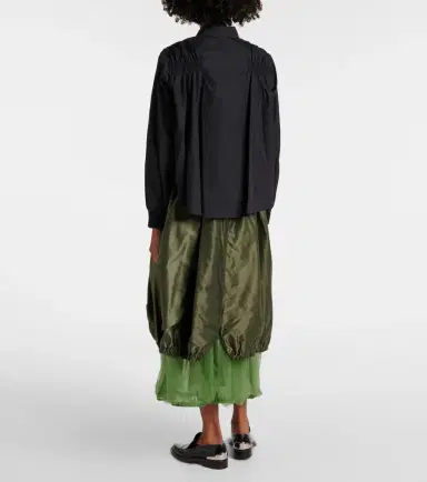 Noir Kei Ninomiya Shirred cotton shirt | Thumbnail 2