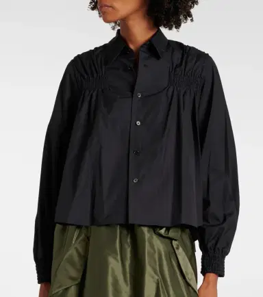 Noir Kei Ninomiya Shirred cotton shirt | Thumbnail 4