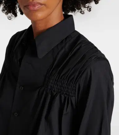 Noir Kei Ninomiya Shirred cotton shirt | Thumbnail 5