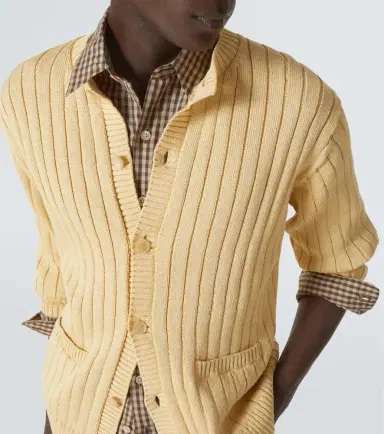 Auralee Ribbed-knit cotton cardigan | Thumbnail 5