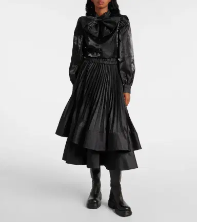 Noir Kei Ninomiya Tie-neck satin shirt | Thumbnail 4
