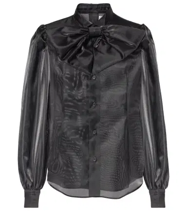 Noir Kei Ninomiya Tie-neck satin shirt | Thumbnail 1