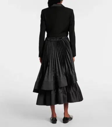 Noir Kei Ninomiya Cropped wool, mohair, and silk jacket | Thumbnail 2