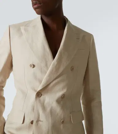 Dolce & Gabbana Double-breasted linen blazer | Thumbnail 5