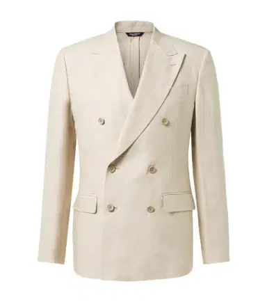 Dolce & Gabbana Double-breasted linen blazer | Thumbnail 1