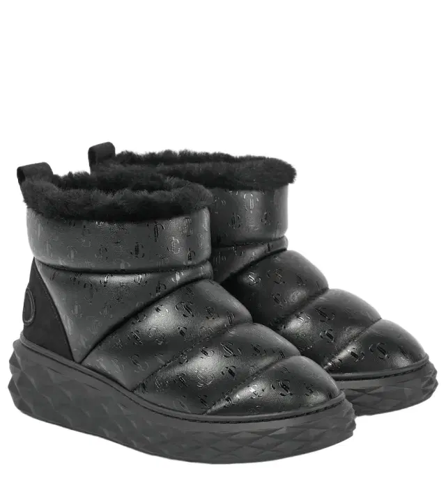 Xan shearling-lined leather snow boots