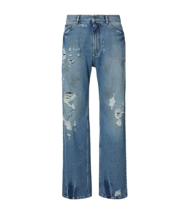 Dolce & Gabbana Distressed wide-leg jeans