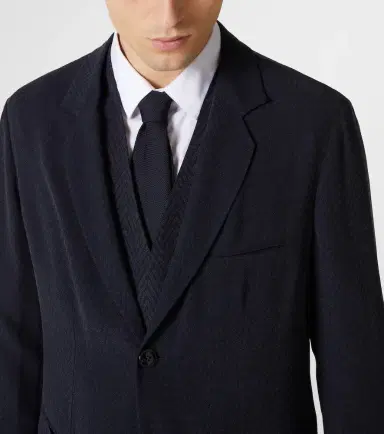 Giorgio Armani Chevron jacquard blazer | Thumbnail 4