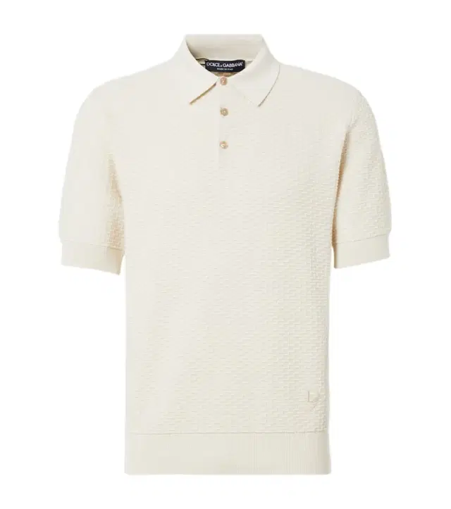 Dolce & Gabbana DG knitted cotton polo shirt