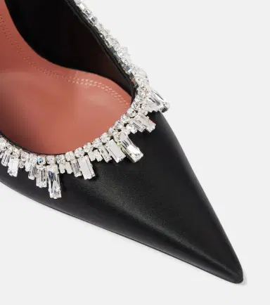 Amina Muaddi Begumissima 105 embellished satin pumps | Thumbnail 4