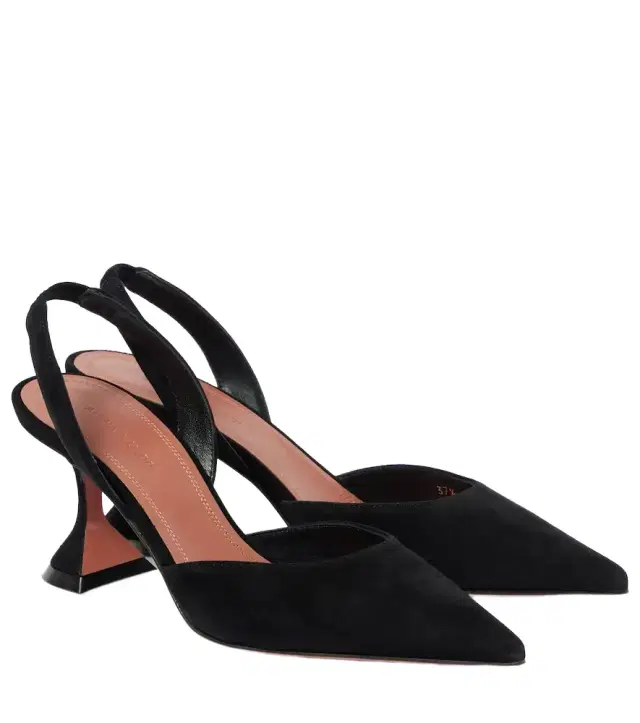 Amina Muaddi Holli 70 suede slingback pumps