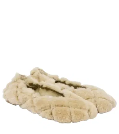 Burberry Baby quilted shearling ballet flats | Thumbnail 1