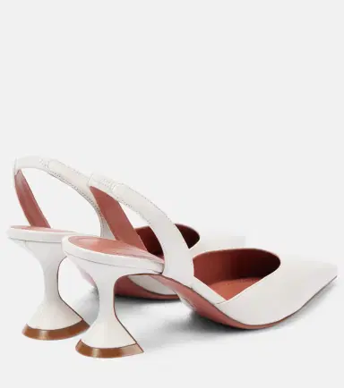 Amina Muaddi Holli 70 leather slingback pumps | Thumbnail 2