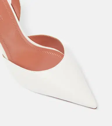 Amina Muaddi Holli 70 leather slingback pumps | Thumbnail 3