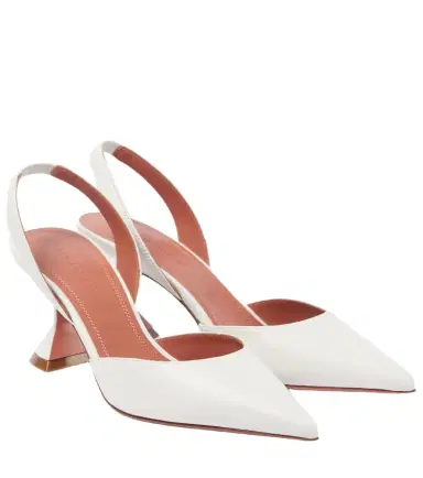 Amina Muaddi Holli 70 leather slingback pumps | Thumbnail 1