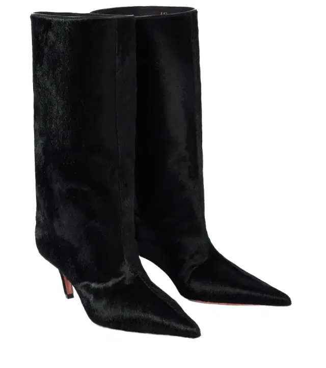 Amina Muaddi Fiona 60 calf hair knee-high boots