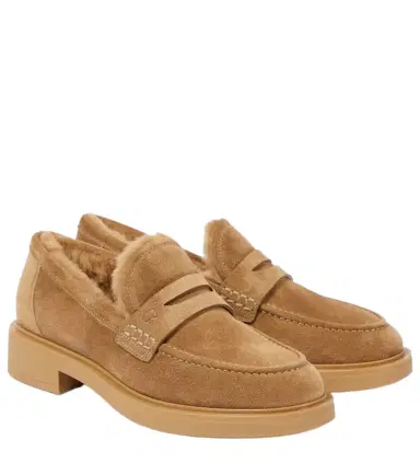 Gianvito Rossi Harris suede penny loafers | Thumbnail 1 Gianvito Rossi Harris suede penny loafers | Thumbnail 1