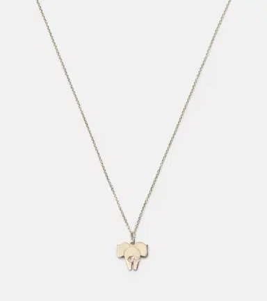 Sydney Evan Elephant Tail 14kt gold necklace with diamonds | Thumbnail 3