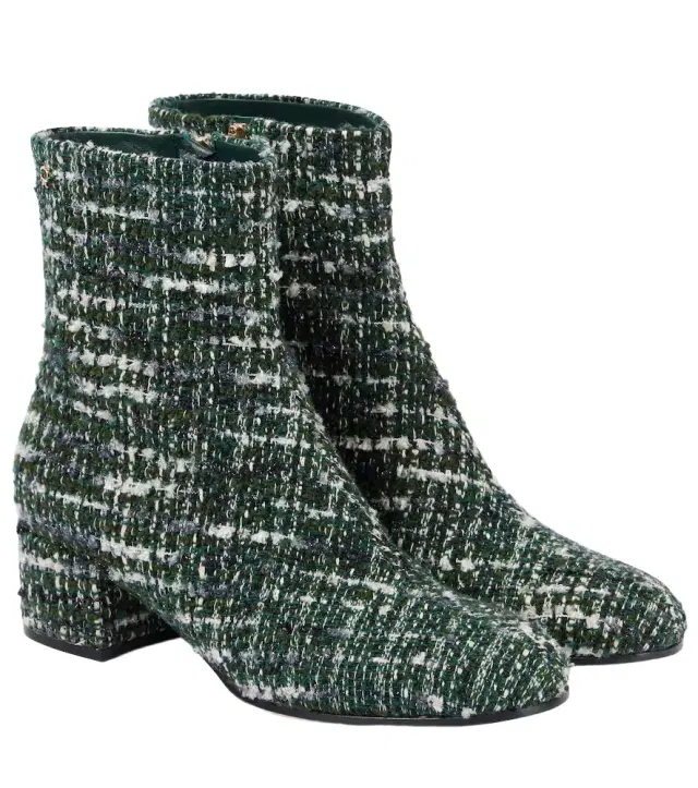 Gianvito Rossi Joelle 45 bouclé tweed ankle boots