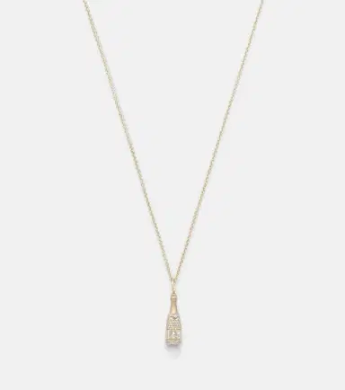 Sydney Evan Champagne Bottle 14kt gold pendant necklace with diamonds | Thumbnail 4 Sydney Evan Champagne Bottle 14kt gold pendant necklace with diamonds | Thumbnail 4