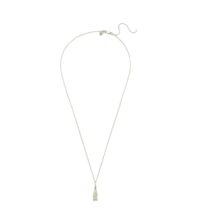 Sydney Evan Champagne Bottle 14kt gold pendant necklace with diamonds