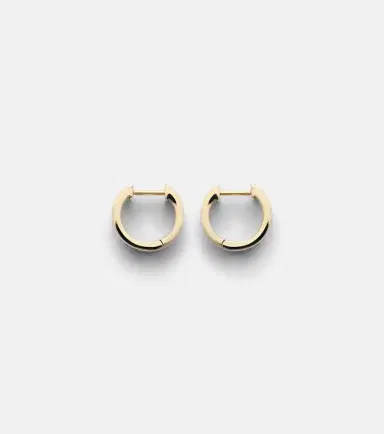 Sydney Evan 14kt gold hoop earrings with gemstones | Thumbnail 2