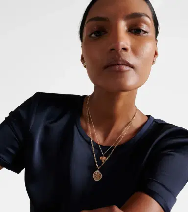 Sydney Evan World Traveler 14kt gold pendant necklace with diamonds | Thumbnail 6 Sydney Evan World Traveler 14kt gold pendant necklace with diamonds | Thumbnail 6