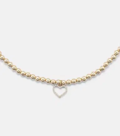 Sydney Evan Open Heart 14kt gold choker with diamonds | Thumbnail 2 Sydney Evan Open Heart 14kt gold choker with diamonds | Thumbnail 2