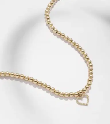 Sydney Evan Open Heart 14kt gold choker with diamonds | Thumbnail 6 Sydney Evan Open Heart 14kt gold choker with diamonds | Thumbnail 6