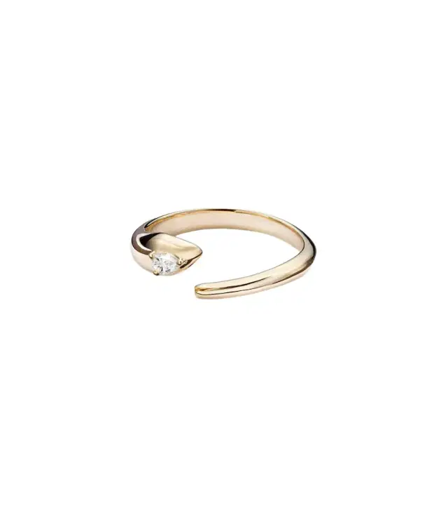 Diana 14kt gold ring with diamond