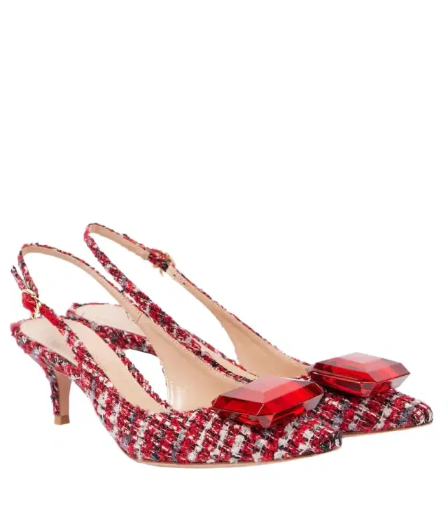 Gianvito Rossi Jaipur bouclé slingback pumps