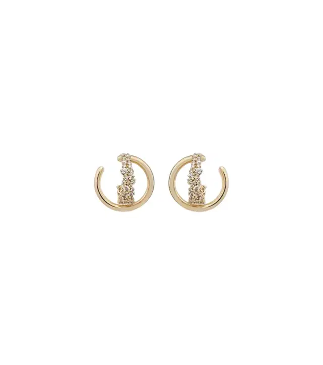 Ananya Scatter Double 18kt gold earrings with diamonds