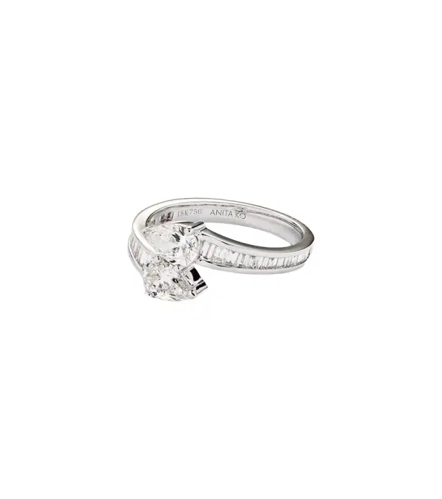 Anita Ko Saturn 18kt white gold ring with diamonds