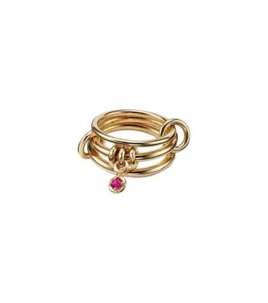 Spinelli Kilcollin Piera 18kt gold linked rings with sapphire | Thumbnail 1