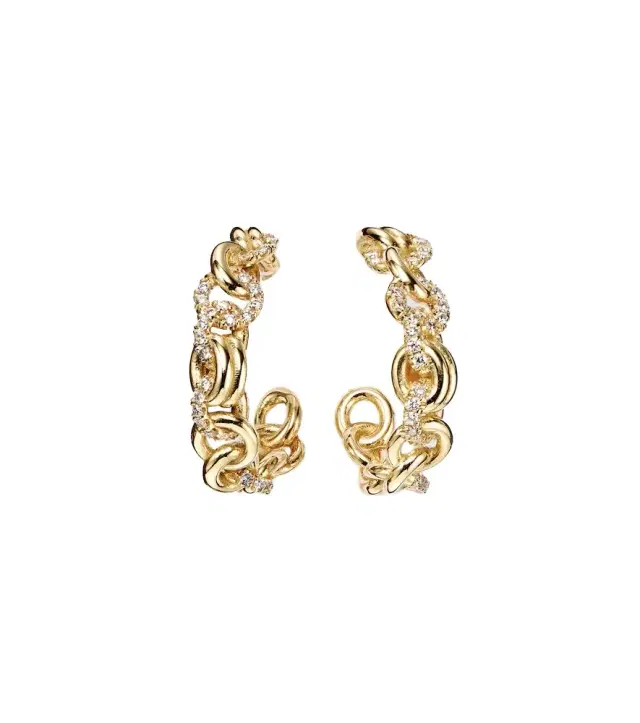 Spinelli Kilcollin Fused Serpens 18kt gold earrings with diamonds