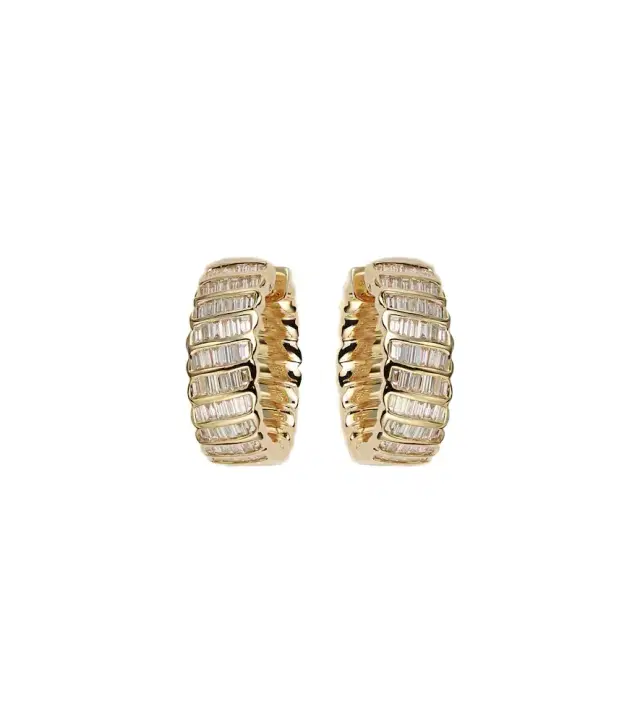 Anita Ko Zoe 18kt gold hoop earrings with diamonds