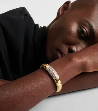 Marina B Onda 18kt gold bangle with diamonds | Thumbnail 3 Marina B Onda 18kt gold bangle with diamonds | Thumbnail 3