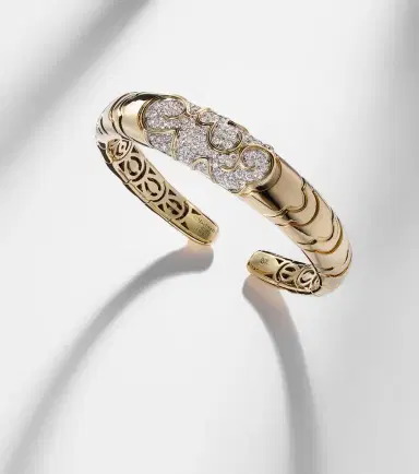 Marina B Onda 18kt gold bangle with diamonds | Thumbnail 5 Marina B Onda 18kt gold bangle with diamonds | Thumbnail 5