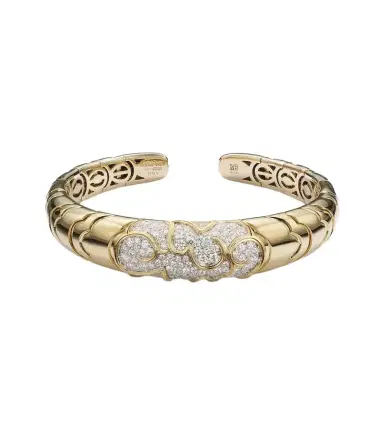 Marina B Onda 18kt gold bangle with diamonds | Thumbnail 1 Marina B Onda 18kt gold bangle with diamonds | Thumbnail 1