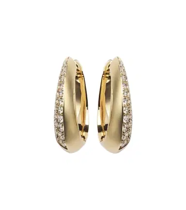 Anita Ko 18kt gold hoop earrings with diamonds | Thumbnail 1